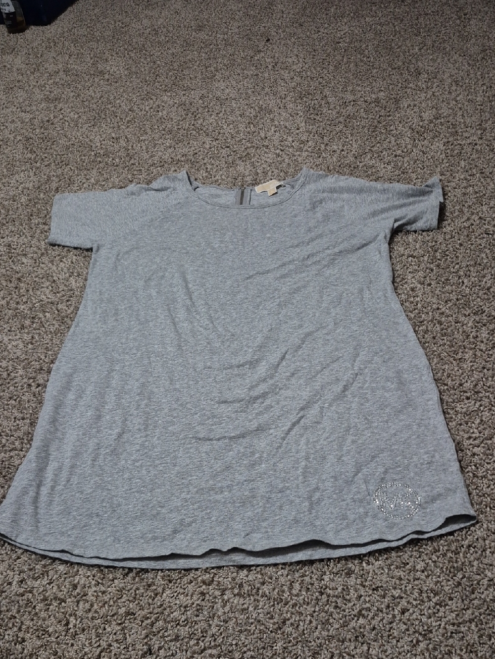 Michael Kors Heather Gray Short Sleeve Swing Dress